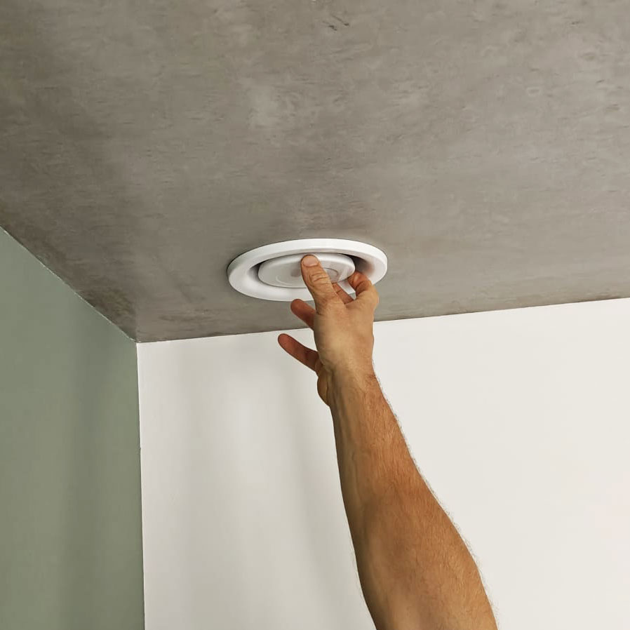 Ventilatiesysteem mooi ingewerkt in het plafond.